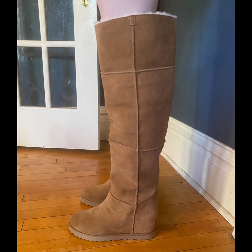 New Ugg Australia Womens Classic Femme Over-The-Knee Boots Chestnut Size 11